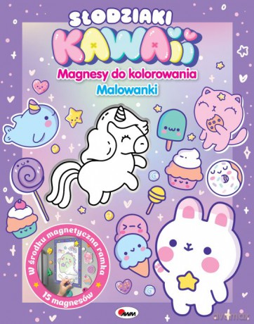 Słodziaki KAWAII. Magnesy do kolorowania - Elżbieta Korolkiewicz [KSIĄŻKA]