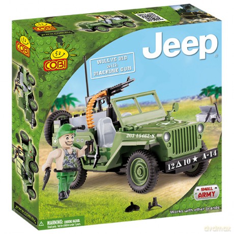 Cobi Jeep Willys With Machine Gun 95 Kl. [KLOCKI]