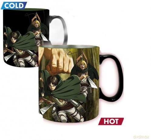 ATTACK ON TITAN - Kubek zmieniający kolor 460ml TitanS3