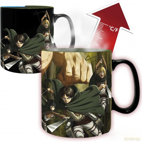 ATTACK ON TITAN - Kubek zmieniający kolor 460ml TitanS3