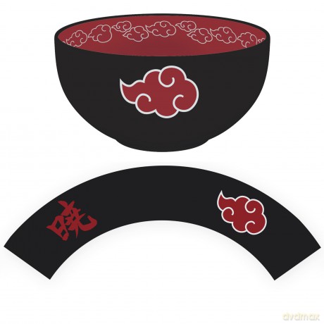 NARUTO SHIPPUDEN - Miska - 600 ml - Akatsuki cardboard pkg