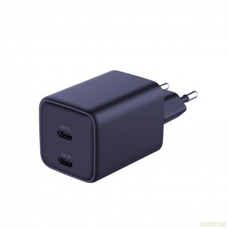 Czarna ładowarka sieciowa 3mk Hyper Charger PD 45W GaN QC4+ S-F Charge 2.0