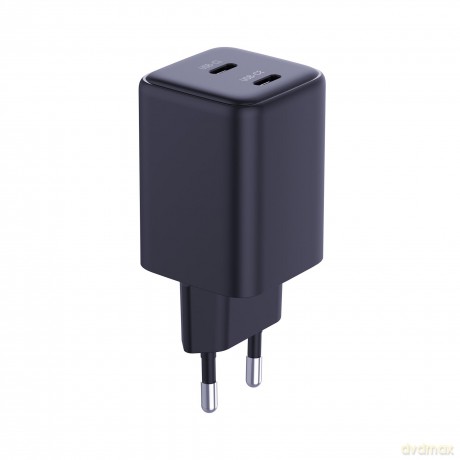 Czarna ładowarka sieciowa 3mk Hyper Charger PD 45W GaN QC4+ S-F Charge 2.0