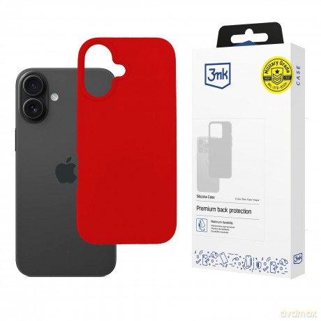 Apple iPhone 16 Plus - 3mk Silicone Case Red