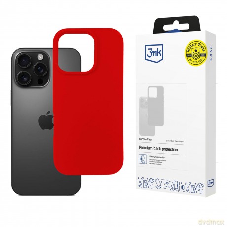 Apple iPhone 16 Pro Max - 3mk Silicone Case Red