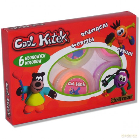 Cool Kitek Masa Plastyczna Neon 6sztopk [ZABAWKA]