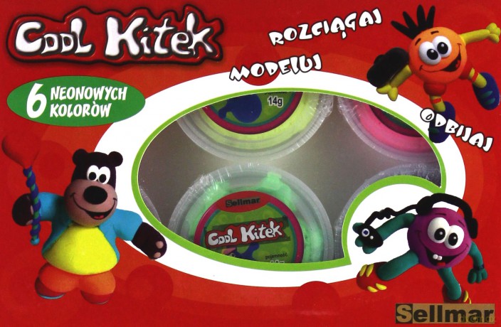 Cool Kitek Masa Plastyczna Neon 6sztopk [ZABAWKA]