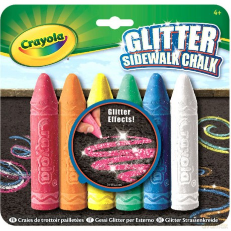 Crayola Kreda Brokatowa 6 Sztuk [ZABAWKA]