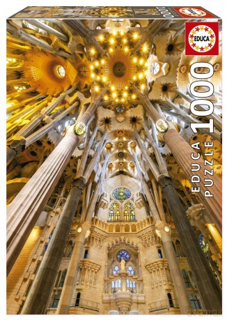 EDUCA 1000 el. Wnętrze Sagrada Familia Barcelona Hiszpania 111649 [PUZZLE]