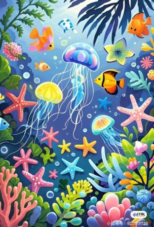 Malowanie po numerach 40x50 cm Rafa koralowa