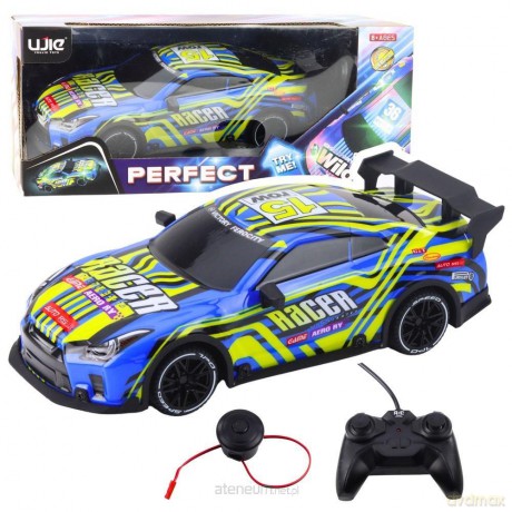Samochód sportowy R/C niebieski żółty