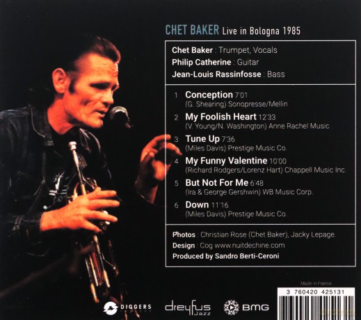 Chet Baker: Live In Bologna 1985 [CD]
