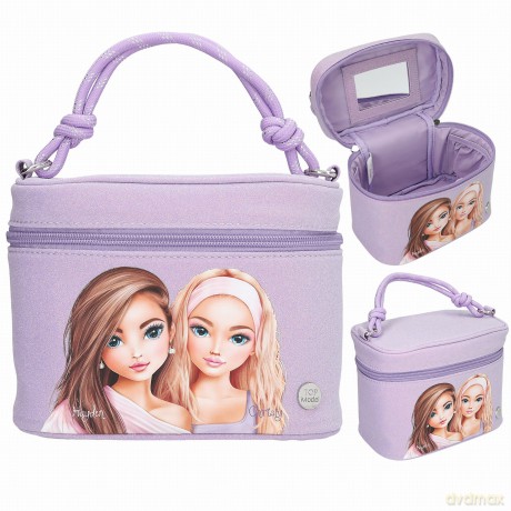 Kosmetyczka kuferek TOPModel z lusterkiem, z rączką