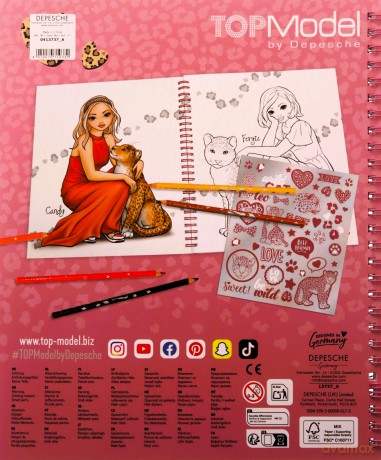 Kolorowanka Leo Heart TOPModel z naklejkami