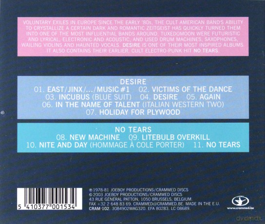 Tuxedomoon: Desire (1981) [CD]