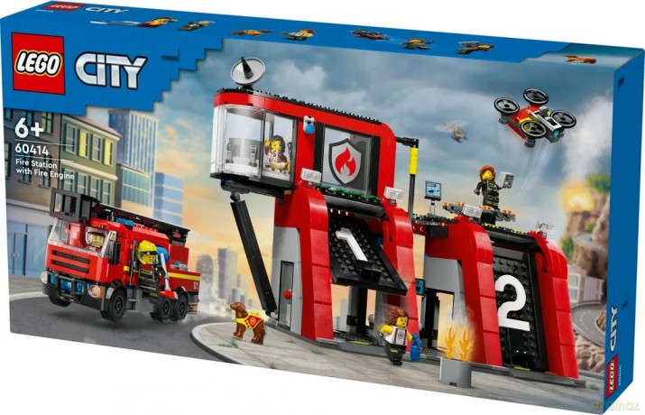 LEGO City Remiza strażacka z wozem strażackim (60414) [KLOCKI]
