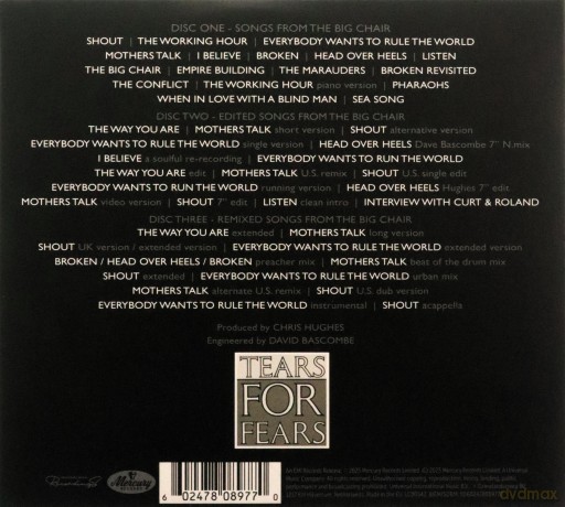 Tears For Fears: Songs From The Big Chair [3CD]