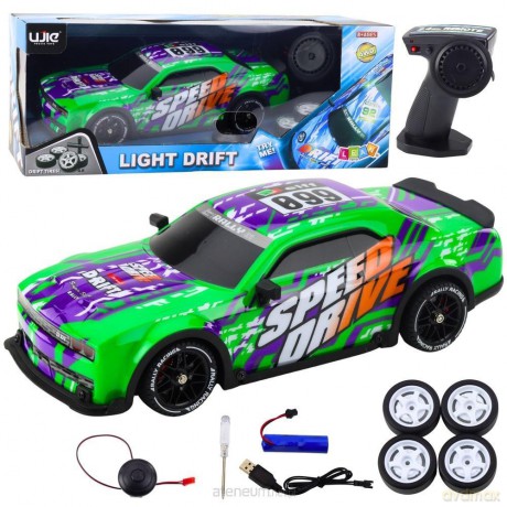 Auto sportowe R/C podświetlana karoseria zielone