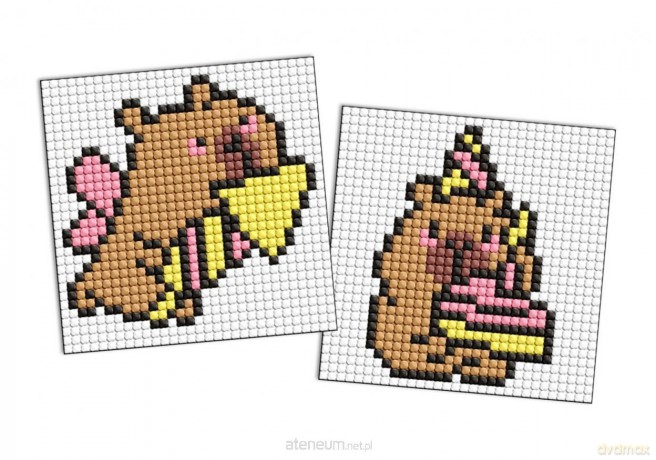 Diamentowa mozaika na magnes - Kapibara 1 9x9 cm