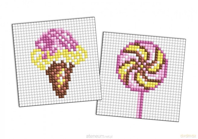 Diamentowa mozaika na magnes - LOL Lody 9x9 cm