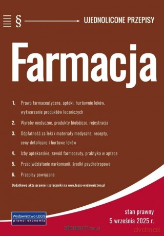 Farmacja - ujednolicone przepisy [KSIĄZKA]