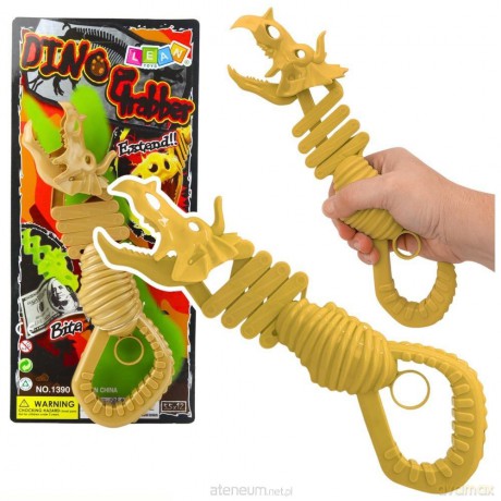 Gryzący szkielet dinozaura pistolet chwytak brąz