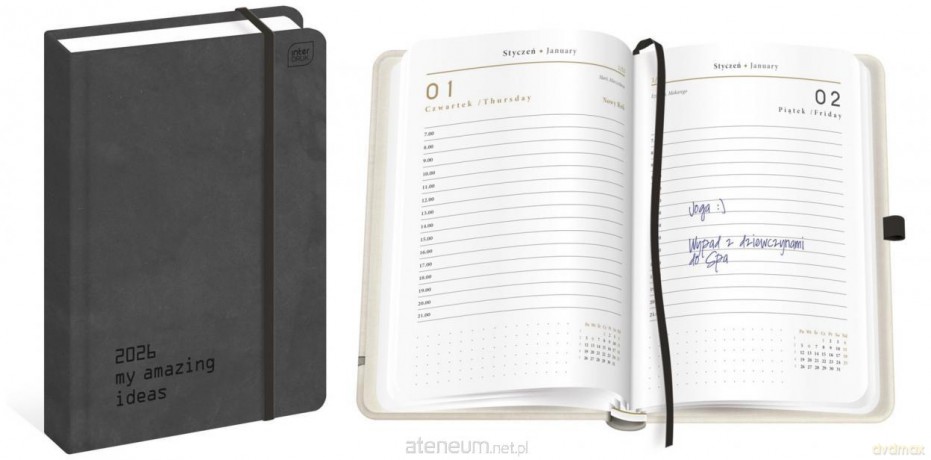 Kalendarz 2026 książkowy A5/384K Mat+UV Ideas [KALENDARZ]