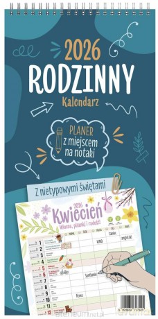 Kalendarz 2026 ścienny notatnikowy planer rodzinny [KALENDARZ]