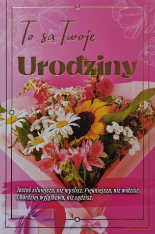Karnet urodziny z wymiennymi cyframi JCX-233