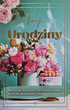 Karnet urodziny z wymiennymi cyframi JCX-237