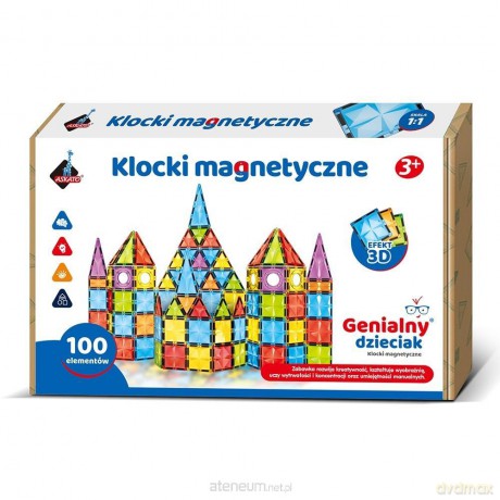 Klocki magnetyczne 100 elementów [KLOCKI]