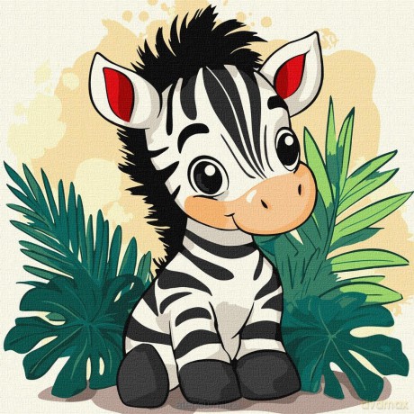 Malowanie po numerach - Wesoła zebra Kids