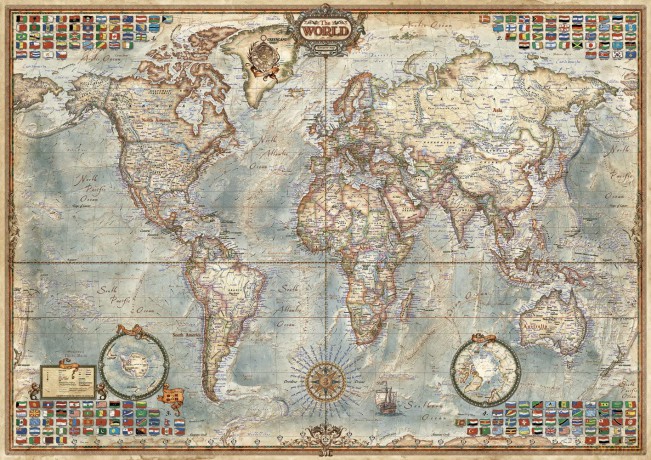 Educa 1500 El. Polityczna Mapa Świata [PUZZLE]