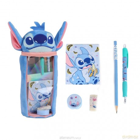 Zestaw akcesoriów szkolnych z piórnikiem Stitch