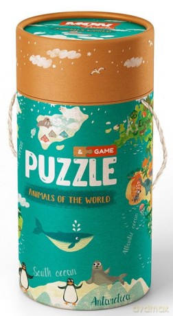 Dodo Puzzle Dwustronne Zwierzęta Świata 40El Cz