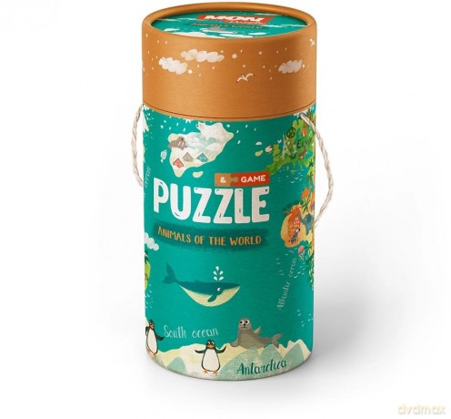 Dodo Puzzle Dwustronne Zwierzęta Świata 40El Cz