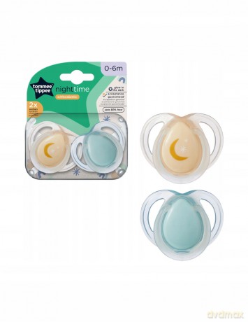 Tommee T. Smoczki Uspok Nighttime 0-6M Mix 2Pak
