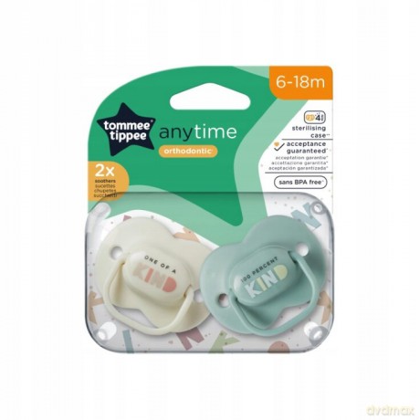 Tommee T. Smoczki Uspok Anytime 6-18M Mix 2Pak