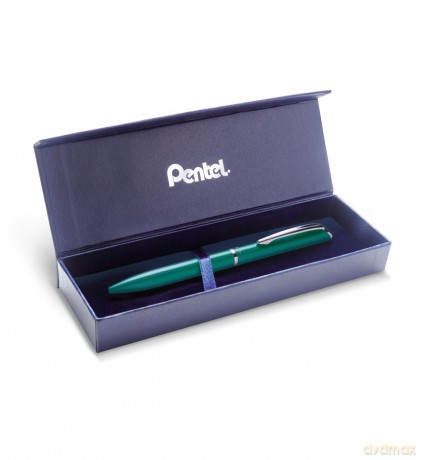 Eleganckie pióro kulkowe EnerGel 0,7 mm BL2007-S zielone w etui