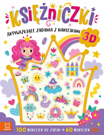 Księżniczki. Aktywizujące zadania z naklejkami 3D - Anna Podgórska [KSIĄŻKA]