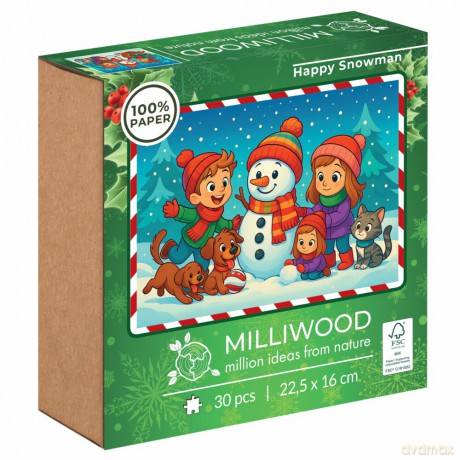 Puzzle 30 elementów Milliwood Wesoły Bałwanek [PUZZLE]