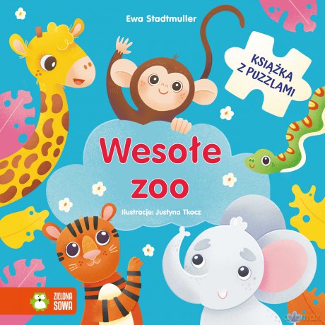 Wesołe zoo. Książka z puzzlami - Ewa Stadtmuller [KSIĄŻKA]