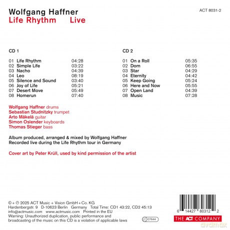 Wolfgang Haffner: Life Rhythm Live [2CD]