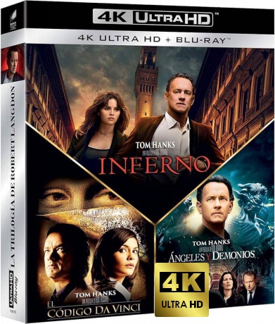 Kolekcja Dana Browna (Kod da Vinci, Anioły i demony, Inferno) - 4K UHD - 4K UHD [Blu-Ray 4K]