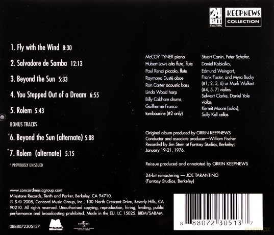 Tyner Mccoy: Fly With The Wind (Keepnews Collection) [CD]