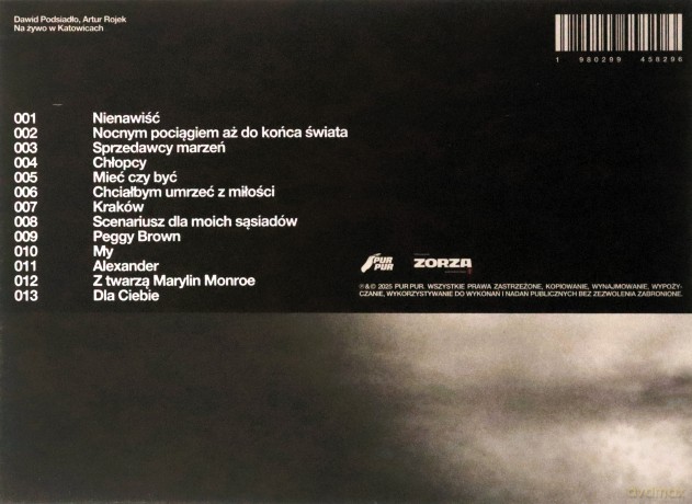 Dawid Podsiadło i Artur Rojek: na żywo w Katowicach ? ZORZA 2025 [CD]