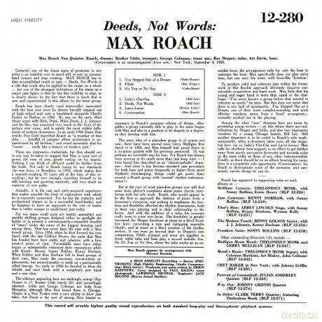 Max Roach: Deeds. Not Words [Winyl]