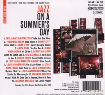 Jazz On A Summers Day: Jazz On A SummerS Day soundtrack [CD]