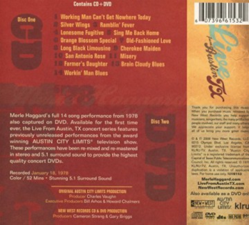 Merle Haggard: Live From Austin. Tx 78 [CD]