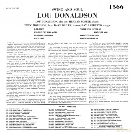 Lou Donaldson Quintet: Swing And Soul [Winyl]